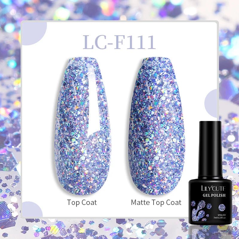 LILYCUTE Gold Aurora Glitter Gel Nagellack Frühling Nude Farbe Langlebig Französisch Für Maniküre Soak Off Nail art UV Gel Lack - flohmarkt-deutschland.shop