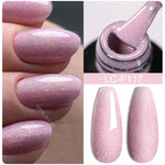 LILYCUTE Gold Aurora Glitter Gel Nagellack Frühling Nude Farbe Langlebig Französisch Für Maniküre Soak Off Nail art UV Gel Lack - flohmarkt-deutschland.shop