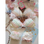 Lolita Princess Pure Desire BH-Set Damen Japanisch Kuchenschicht Spitze Netz Baumwolle Schritt Neu Party Dessous Set Bequem M-XL - flohmarkt-deutschland.shop
