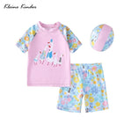 Long Sleeved Rashguard Swim Bathing Suit Set Anti UV Kids Swimwear for Girls 3-Piece Children Swimming Bathing Suit Rash Guard - flohmarkt-deutschland.shop