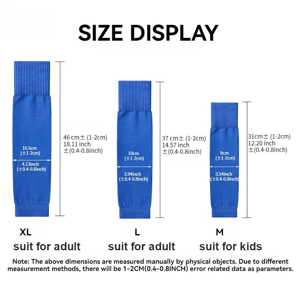 Loogdeel 1 Pair Football Socks Soccer Leg Brace Sleeves Breathable Sport Sock Adult Kids Shin Guards Calf Protection Leg Cover - flohmarkt-deutschland.shop