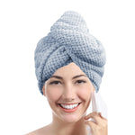LunaLuxe Texturierte Haarkappe - Schonendes Trocknen Hohe Saugfähigkeit Und Sanfter Tragekomfort Für Frauen - flohmarkt-deutschland.shop