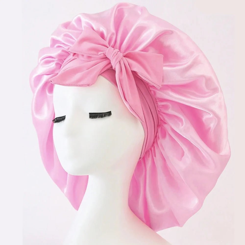 LuxLeben Satin Schlafhaube Mit Verstellbarem Bindeband - Schutz Für Haare Beim Schlafen Für Damen Und Herren - flohmarkt-deutschland.shop