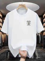 Luxuriöses Herren T-Shirt mit Rundhalsausschnitt und kurzen Ärmeln | Lässiger Stil, leicht dehnbar, bequem und angenehm, Sommerk - flohmarkt-deutschland.shop