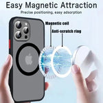 Luxury Armor Matte For Magsafe Magnetic Wireless Charging Case For iPhone 17 16 15 14 13 12 11Pro Max Mini Plus Shockproof Cover - flohmarkt-deutschland.shop