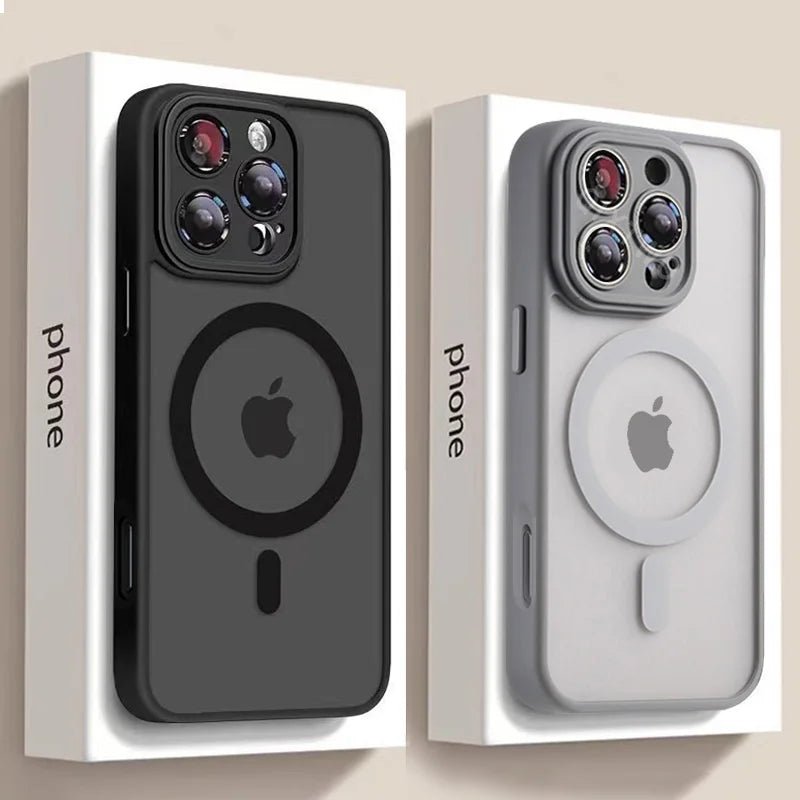 Luxury Matte Armor For Magsafe Magnetic Wireless Charging Case For iPhone 11 12 13 14 15 16 17 Air Pro Max Plus Shockproof Cover - flohmarkt-deutschland.shop