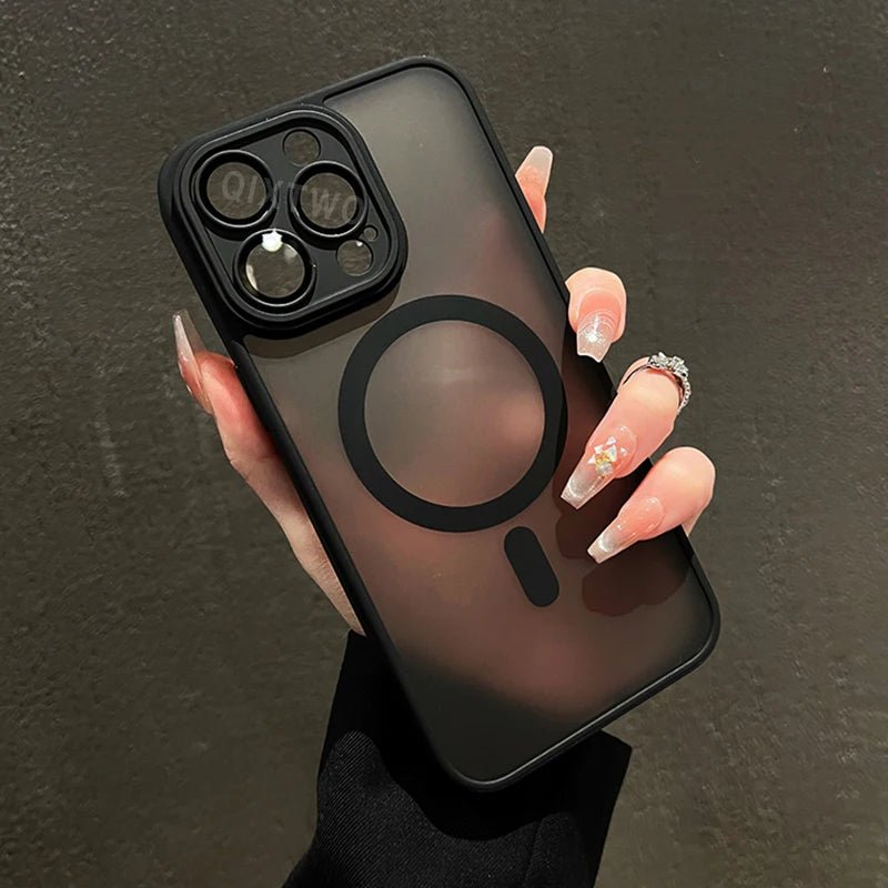 Luxury Matte Armor For Magsafe Magnetic Wireless Charging Case For iPhone 11 12 13 14 15 16 17 Air Pro Max Plus Shockproof Cover - flohmarkt-deutschland.shop