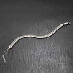 Luxury Men Tennis Bracelet Stainless Steel White Zirconia Chain Link Braslet Adjustable Gifts For Him Armband Herren Accessories - flohmarkt-deutschland.shop