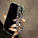 Luxury Sparkling Diamond Crystal Bead Wrist Strap Portable Chain Short Hanging Phone Charm Clip For Universal Use On Phone Cases - flohmarkt-deutschland.shop
