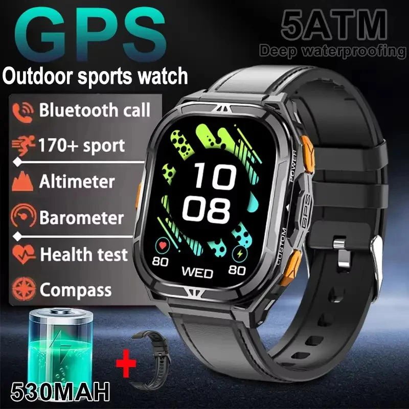 Luxus AMOLED Smartwatch Echt GPS 5 ATM Wasserdichte Intelligente Uhr Elektronische Uhr Sport Handgelenk Digitale Uhren für Mann Android 2026 - flohmarkt-deutschland.shop