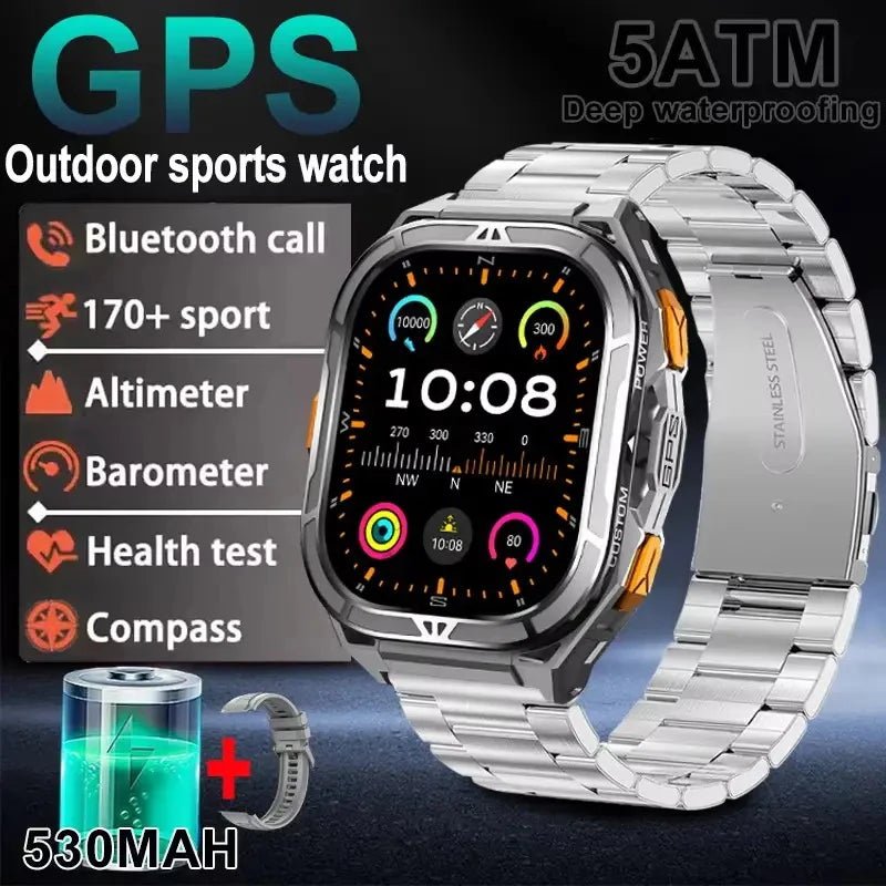 Luxus AMOLED Smartwatch Echt GPS 5 ATM Wasserdichte Intelligente Uhr Elektronische Uhr Sport Handgelenk Digitale Uhren für Mann Android 2026 - flohmarkt-deutschland.shop