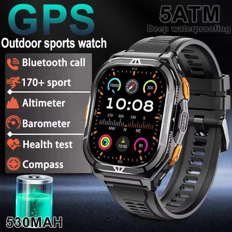 Luxus AMOLED Smartwatch Echt GPS 5 ATM Wasserdichte Intelligente Uhr Elektronische Uhr Sport Handgelenk Digitale Uhren für Mann Android 2026 - flohmarkt-deutschland.shop