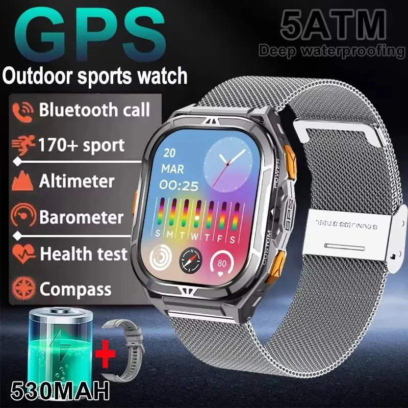Luxus AMOLED Smartwatch Echt GPS 5 ATM Wasserdichte Intelligente Uhr Elektronische Uhr Sport Handgelenk Digitale Uhren für Mann Android 2026 - flohmarkt-deutschland.shop