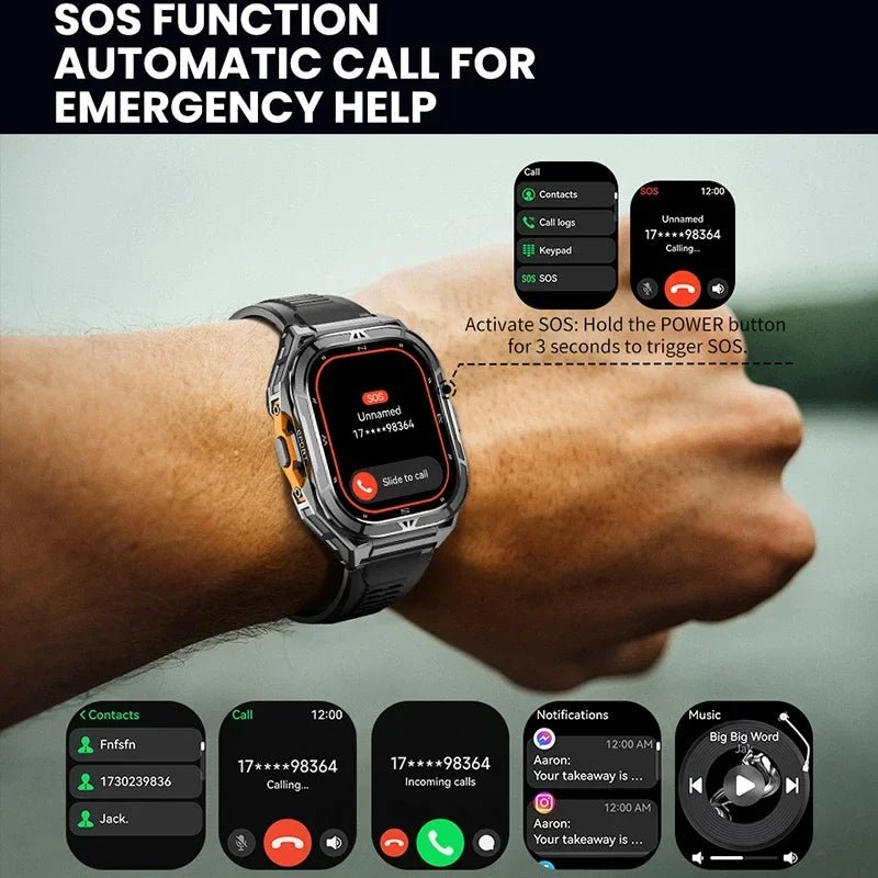 Luxus AMOLED Smartwatch Echt GPS 5 ATM Wasserdichte Intelligente Uhr Elektronische Uhr Sport Handgelenk Digitale Uhren für Mann Android 2026 - flohmarkt-deutschland.shop