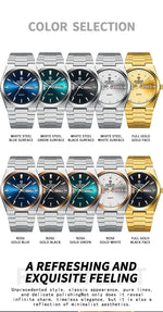 Luxus Uhr Für Mann Wasserdicht Leucht Datum Woche Edelstahl Männer Uhr Casual Quarz herren Uhren Männliche Uhr - flohmarkt-deutschland.shop