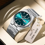 Luxus Uhr Für Mann Wasserdicht Leucht Datum Woche Edelstahl Männer Uhr Casual Quarz herren Uhren Männliche Uhr - flohmarkt-deutschland.shop