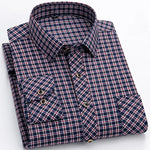 M-6XL Herren Flanell hemden aus reiner Baumwolle Langarm Single Pocket Casual Plaid dicke weiche gemütliche gebürstete Hemden Bluse Männer Kleidung - flohmarkt-deutschland.shop