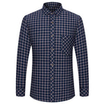 M-6XL Herren Flanell hemden aus reiner Baumwolle Langarm Single Pocket Casual Plaid dicke weiche gemütliche gebürstete Hemden Bluse Männer Kleidung - flohmarkt-deutschland.shop
