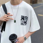 M-8xL Frühling männer T-shirt Kurzarm Cartoon Graffiti Druck Männlich Weiblich Alphabet - flohmarkt-deutschland.shop