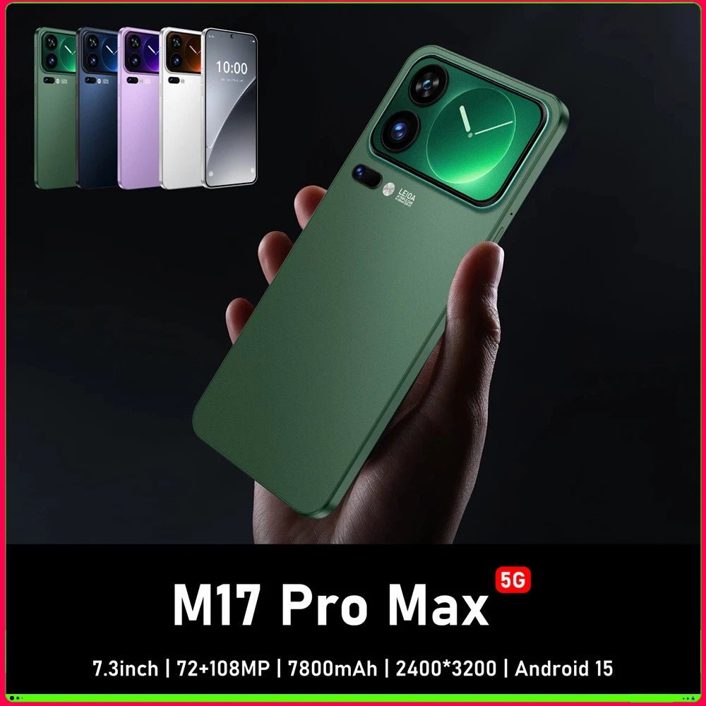 M17 Pro Max Smartphone – 7,3" HD, 5G, 22GB RAM, 2TB, 8000mAh, Android - flohmarkt-deutschland.shop