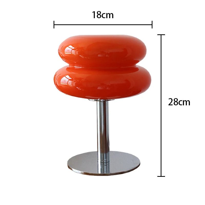 Macaron Glas Tischlampe dimmbar Nachtlicht Schlafzimmer Deko - flohmarkt-deutschland.shop