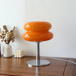 Macaron Glas Tischlampe dimmbar Nachtlicht Schlafzimmer Deko - flohmarkt-deutschland.shop