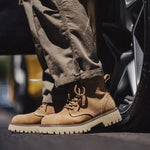 Maden Herren High-Top Stiefel – Kuh-Wildleder, Vintage, Runde Kappe, Wüste, Herbst & Winter - flohmarkt-deutschland.shop