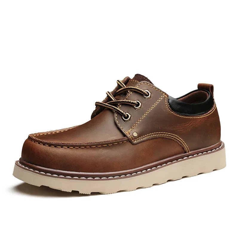 Maden Herren Vintage Anzugschuhe Braun Runde Spitze Derby-Schuhe Lässige Schnürschuhe Niedrige Arbeitsschuhe für Büro und Business - flohmarkt-deutschland.shop