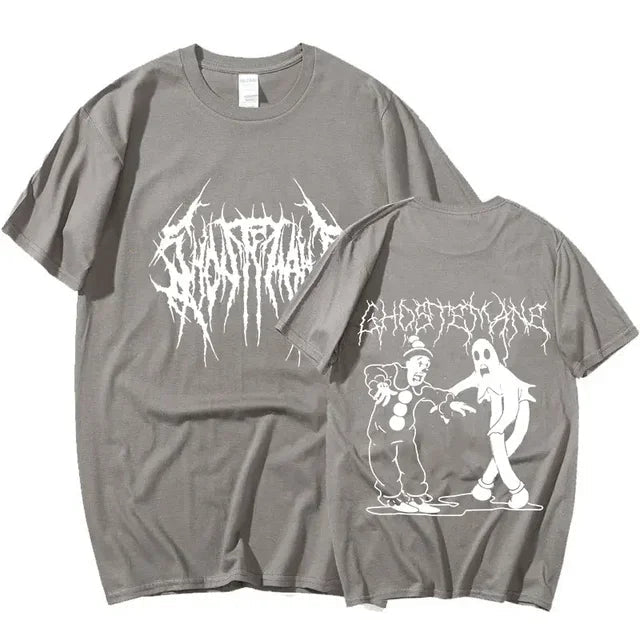 Männer Frauen Drucken T-shirt Mode Hip Hop Metall Gothic Rock T Shirt Lose Streetwear Sommer Lose Sport T Shirt Y2K Kurzarm - flohmarkt-deutschland.shop