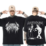 Männer Frauen Drucken T-shirt Mode Hip Hop Metall Gothic Rock T Shirt Lose Streetwear Sommer Lose Sport T Shirt Y2K Kurzarm - flohmarkt-deutschland.shop
