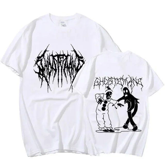 Männer Frauen Drucken T-shirt Mode Hip Hop Metall Gothic Rock T Shirt Lose Streetwear Sommer Lose Sport T Shirt Y2K Kurzarm - flohmarkt-deutschland.shop