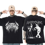 Männer Frauen Drucken T-shirt Mode Hip Hop Metall Gothic Rock T Shirt Lose Streetwear Sommer Lose Sport T Shirt Y2K Kurzarm - flohmarkt-deutschland.shop