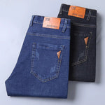 Männer Mode Gerade Jeans Männer Neue Stretch Slim Fit Hosen Komfortable Weiche Business Denim Hosen Männliche Marke Kleidung - flohmarkt-deutschland.shop