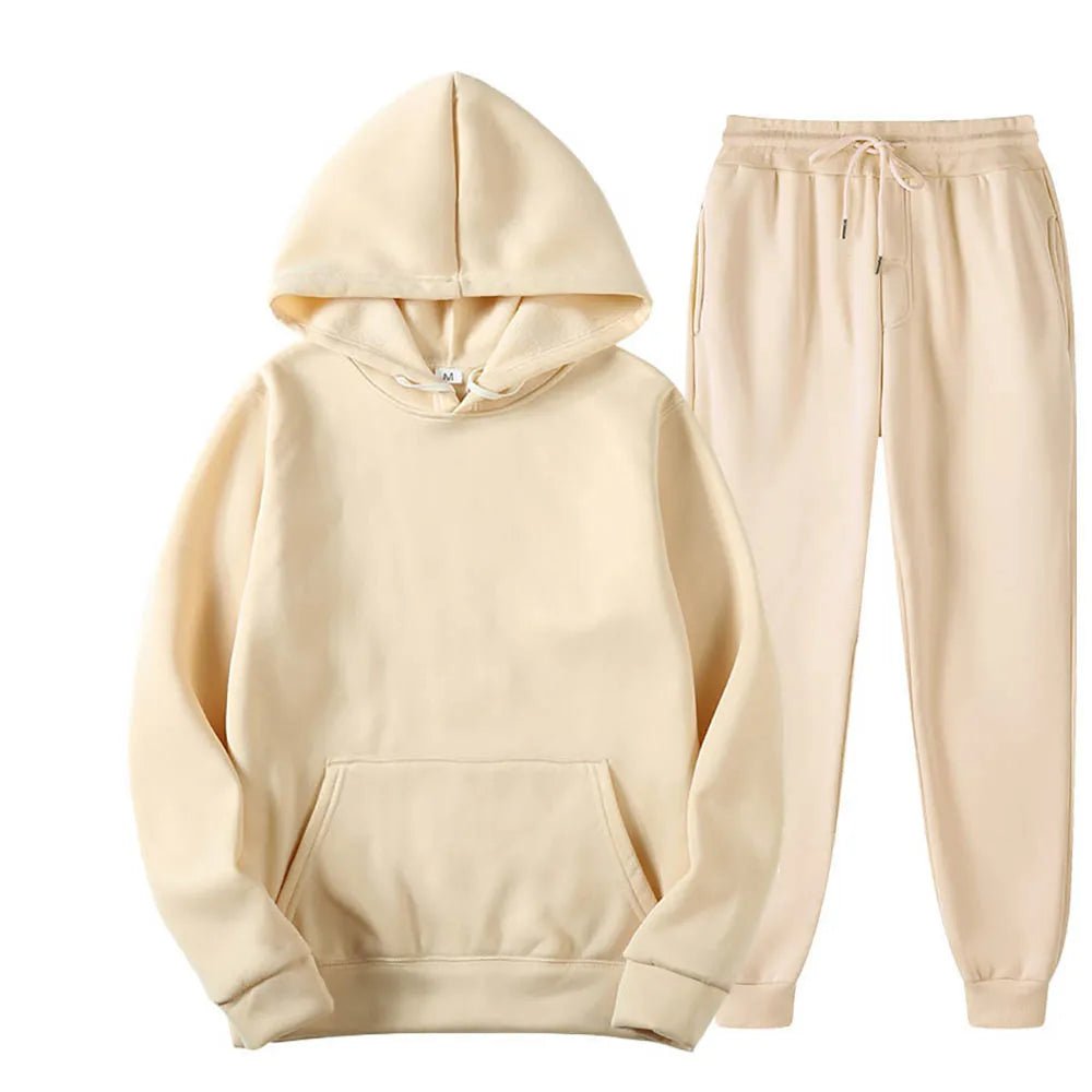 Männer Trainingsanzug 2-teilige Sets Mit Kapuze Sweatshirt + Kordelzug Hosen Männliche Hoodies Laufsport Männer Frauen Herbst Sportwear - flohmarkt-deutschland.shop