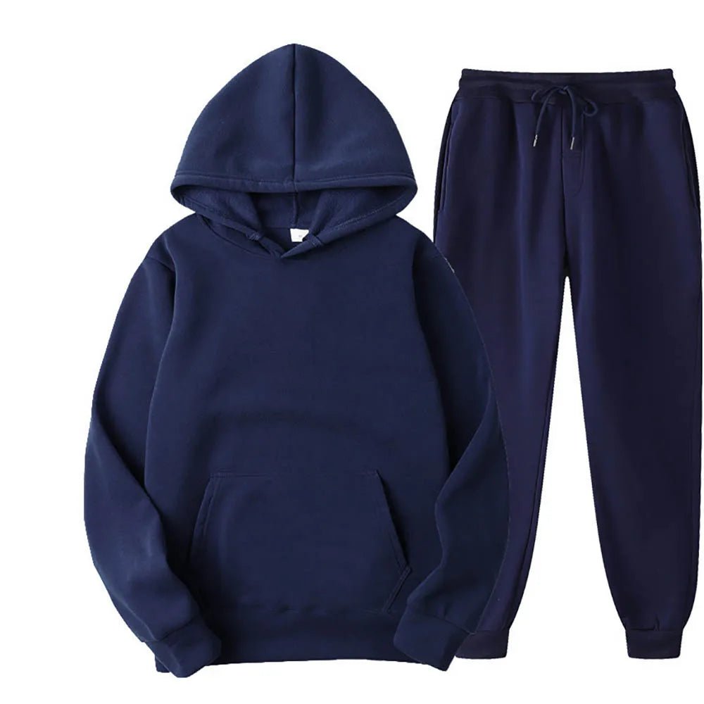 Männer Trainingsanzug 2-teilige Sets Mit Kapuze Sweatshirt + Kordelzug Hosen Männliche Hoodies Laufsport Männer Frauen Herbst Sportwear - flohmarkt-deutschland.shop