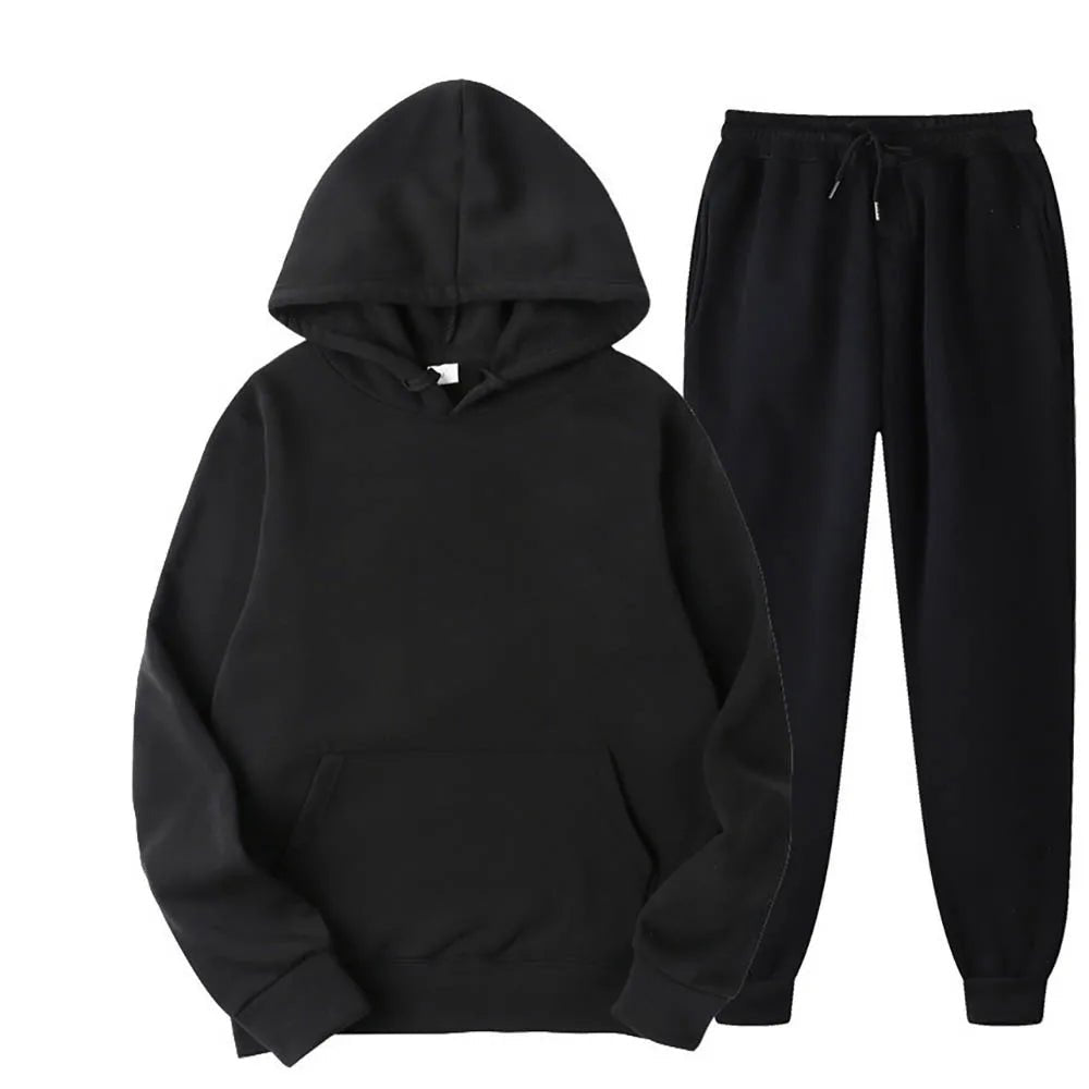 Männer Trainingsanzug 2-teilige Sets Mit Kapuze Sweatshirt + Kordelzug Hosen Männliche Hoodies Laufsport Männer Frauen Herbst Sportwear - flohmarkt-deutschland.shop