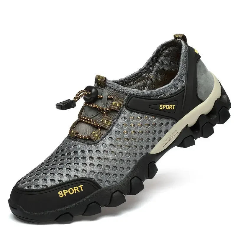 Männer Turnschuhe Sommer Waten Mesh Schuhe Bequeme Slip auf Outdoor Wanderschuhe Zapatos Hombre Casual Klettern Trekking Schuhe - flohmarkt-deutschland.shop