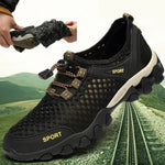Männer Turnschuhe Sommer Waten Mesh Schuhe Bequeme Slip auf Outdoor Wanderschuhe Zapatos Hombre Casual Klettern Trekking Schuhe - flohmarkt-deutschland.shop