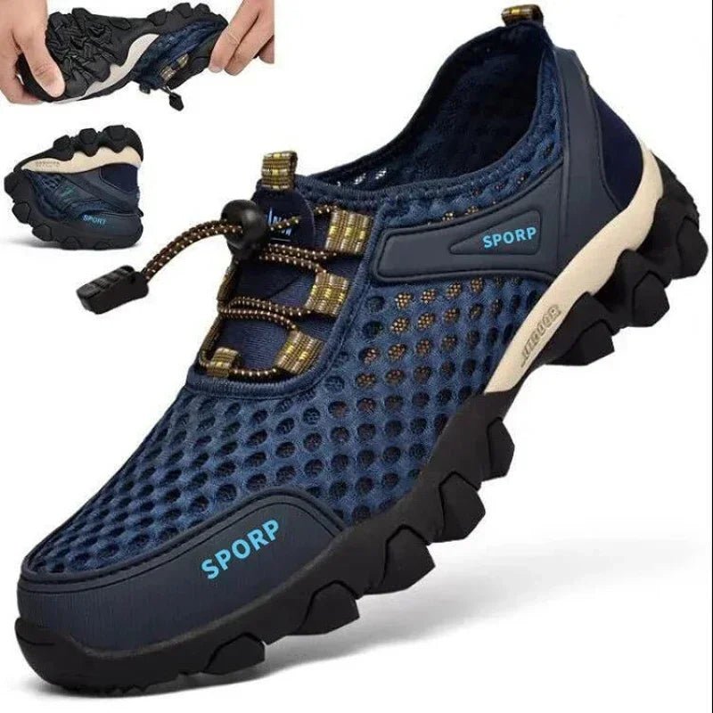 Männer Turnschuhe Sommer Waten Mesh Schuhe Bequeme Slip auf Outdoor Wanderschuhe Zapatos Hombre Casual Klettern Trekking Schuhe - flohmarkt-deutschland.shop