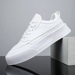 Männer Weiße Schuhe Leder Casual Turnschuhe Trend Plattform Schuhe Bequeme Vulkanisierte Schuhe für Männer Weiß Tenis Masculinos - flohmarkt-deutschland.shop