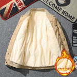Männer Winter Raute Baumwolle gepolsterte Jacke lässig dicke Lamm wolle Gitter vielseitige Unisex Mantel Vintage Baseball kälte festen Parka - flohmarkt-deutschland.shop