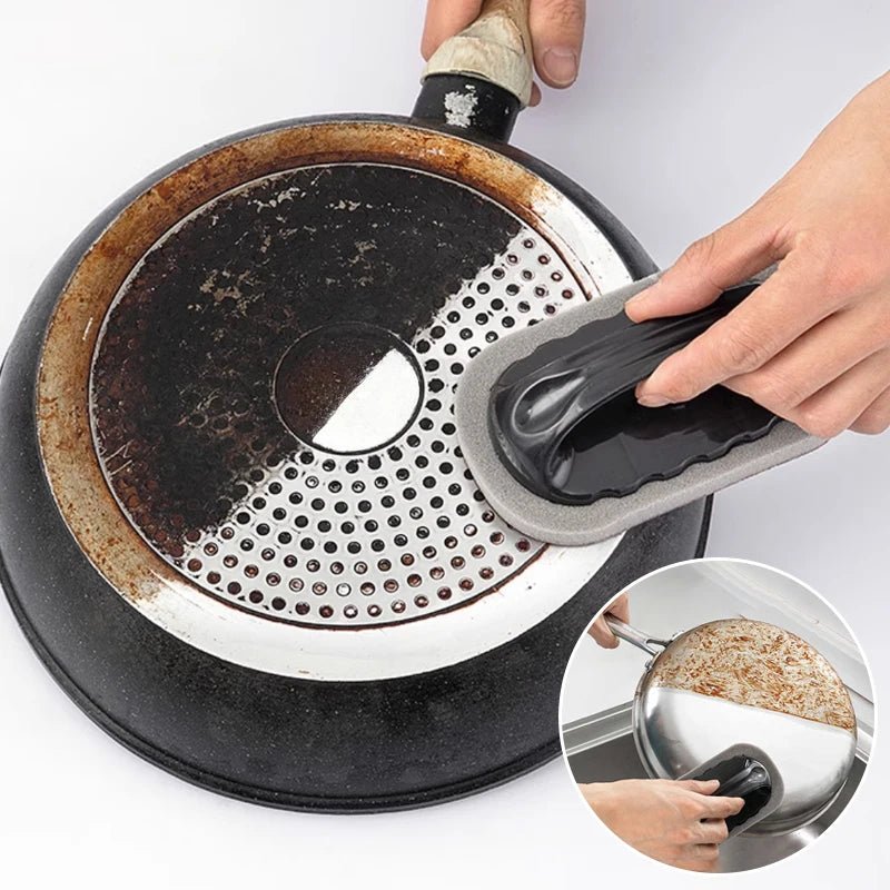 Magic Emery Schwamm Bürste - Nano-Emery Oberfläche Für Schnelle Rost- Und Schmutzentfernung Mit Ergonomischem Griff - flohmarkt-deutschland.shop