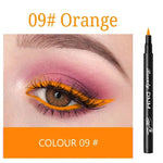Make-up 12-Farben-Eyeliner, flüssig, wasserdicht, einfach zu tragen, Make-up, mattierter Eyeliner, Blau, Rot, Grün, Weiß, Gold, Brauner Eyeliner - flohmarkt-deutschland.shop