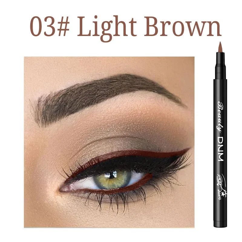 Make-up 12-Farben-Eyeliner, flüssig, wasserdicht, einfach zu tragen, Make-up, mattierter Eyeliner, Blau, Rot, Grün, Weiß, Gold, Brauner Eyeliner - flohmarkt-deutschland.shop