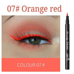 Make-up 12-Farben-Eyeliner, flüssig, wasserdicht, einfach zu tragen, Make-up, mattierter Eyeliner, Blau, Rot, Grün, Weiß, Gold, Brauner Eyeliner - flohmarkt-deutschland.shop