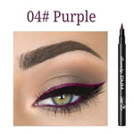 Make-up 12-Farben-Eyeliner, flüssig, wasserdicht, einfach zu tragen, Make-up, mattierter Eyeliner, Blau, Rot, Grün, Weiß, Gold, Brauner Eyeliner - flohmarkt-deutschland.shop