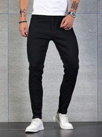 Manfinity Homme Herren Schmale Jeans aus Baumwolle Einfarbig - flohmarkt-deutschland.shop