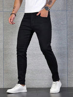 Manfinity Homme Herren Schmale Jeans aus Baumwolle Einfarbig - flohmarkt-deutschland.shop