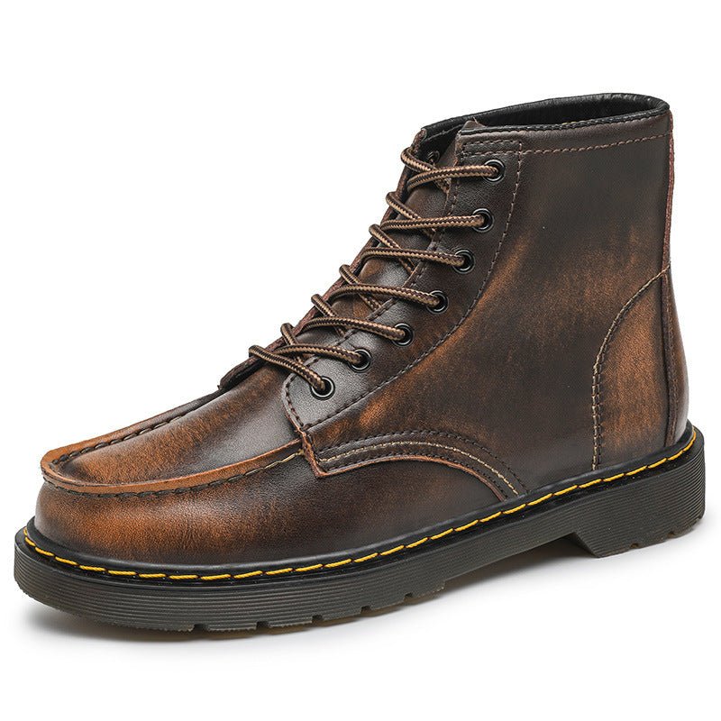 Martin Trendy Tooling Boots Hochschaftstiefel - Premium Kuhhautleder Für Langlebigkeit Und Vintage Charme - flohmarkt-deutschland.shop