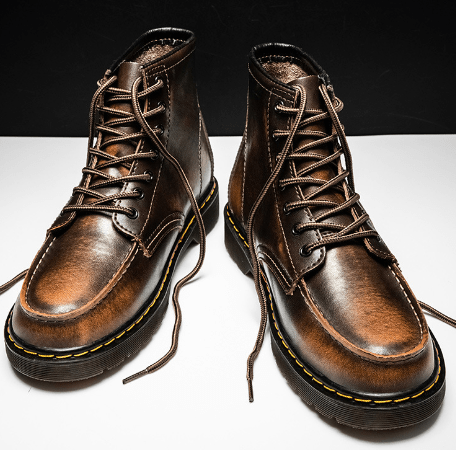 Martin Trendy Tooling Boots Hochschaftstiefel - Premium Kuhhautleder Für Langlebigkeit Und Vintage Charme - flohmarkt-deutschland.shop